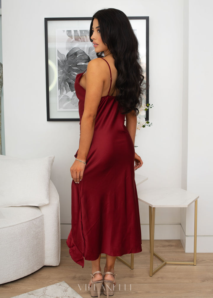Capri Elegance Maxi Dress - Red